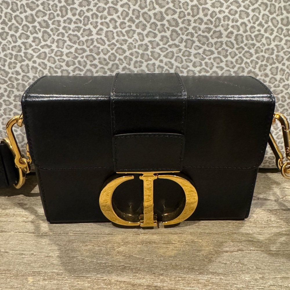 Dior Leather 30 Montaigne Crossbody Bag with Iconic CD Logo